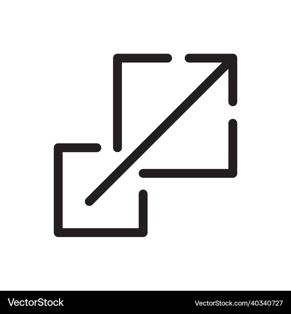 Scalability scalable line art icon vector image