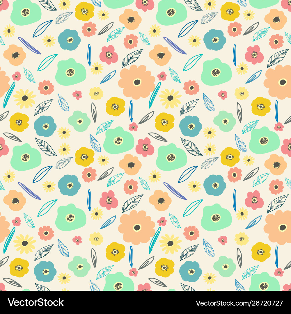 Seamless pattern background with flowers Seamless pattern background with flowers Vector Image