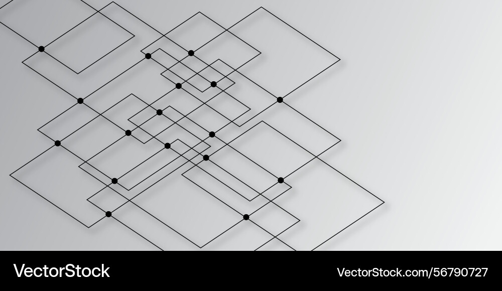 Simple geometric background with squares Vector Image
