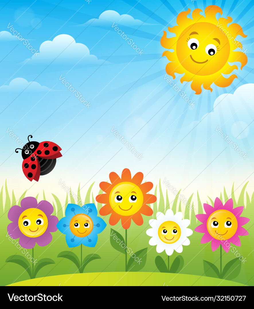 Spring topic background 8 Vector Image