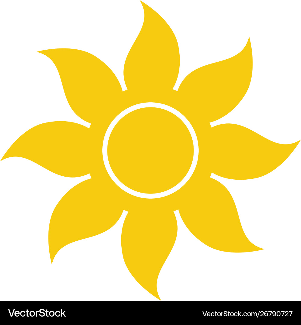 Sun icon - simple element summer concept Sun icon - simple element summer concept vector image