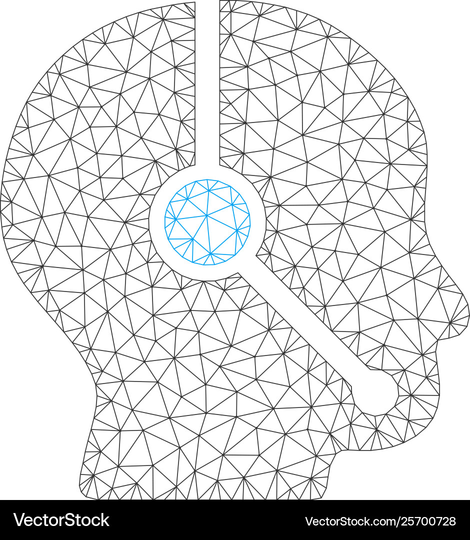 Call center operator polygonal frame mesh Call center operator polygonal frame mesh Vector Image
