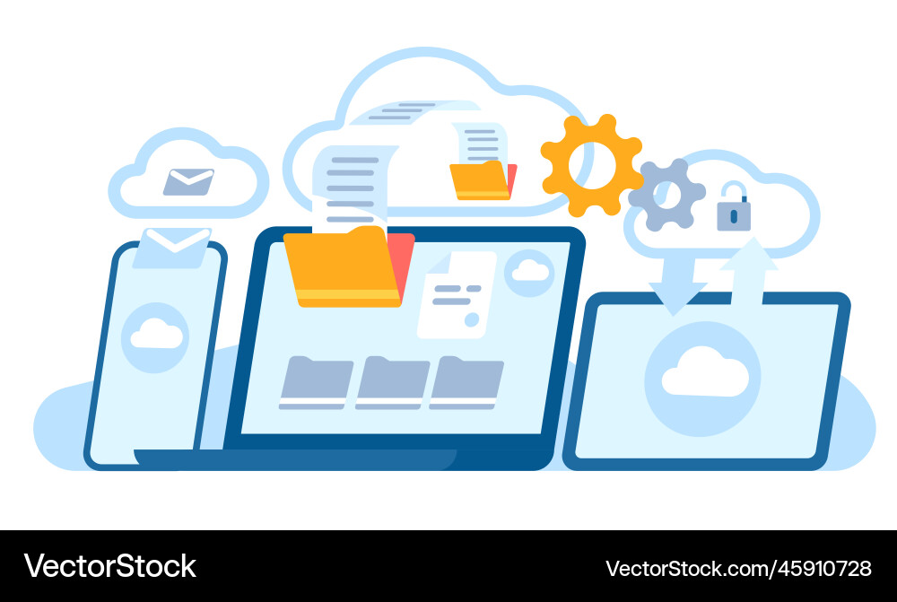 Cloud Computing & Data Services vector image