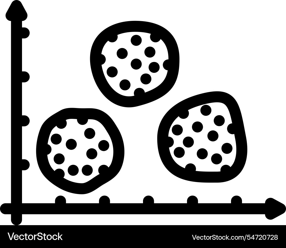 Clusters big data line icon Clusters big data line icon vector image