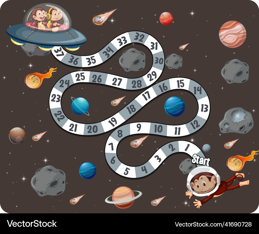 Counting numbers game template for toddlers vector image