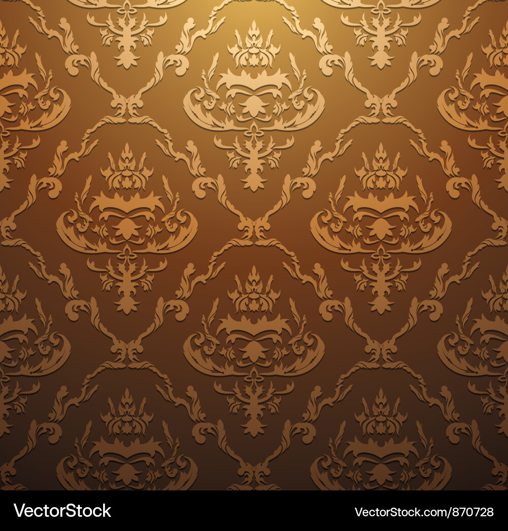 Damask seamless pattern vector image