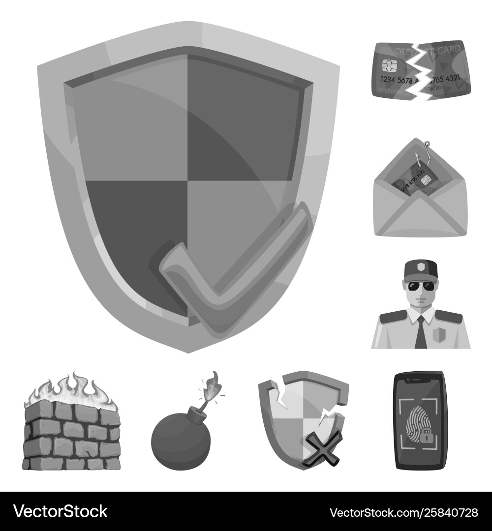 Design virus and secure icon collection Design virus and secure icon collection vector image