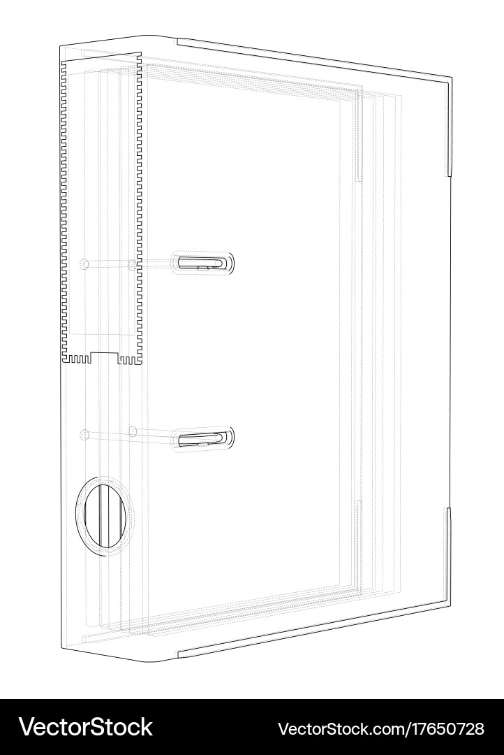 Document folder sketch vector image