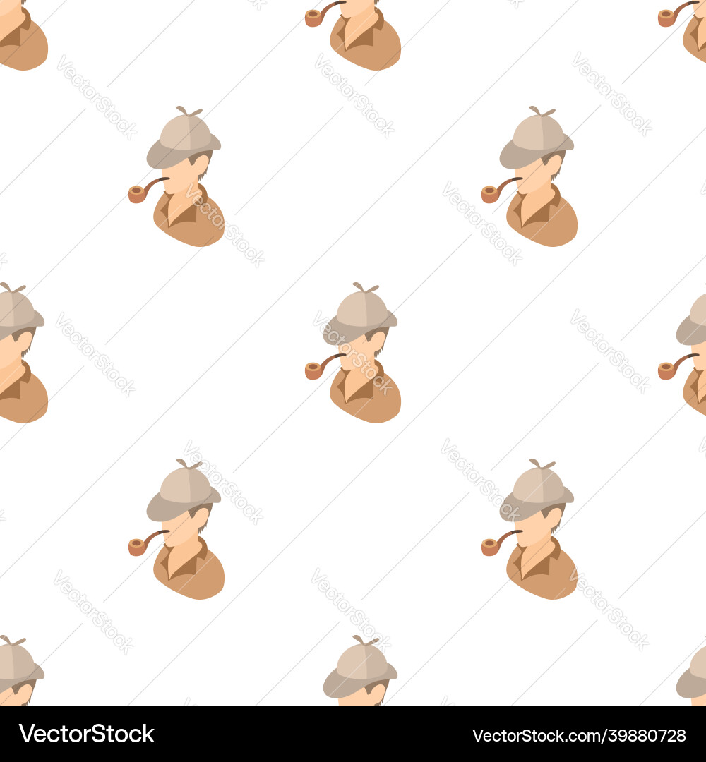 Englishman with a pipe pattern seamless Englishman with a pipe pattern seamless vector image