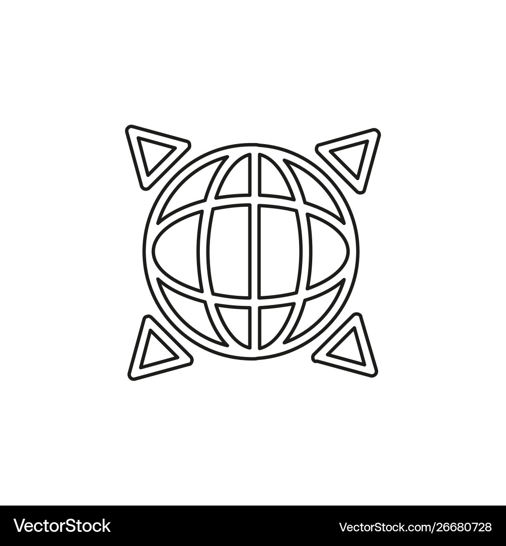 Global gps icon - navigation Vector Image