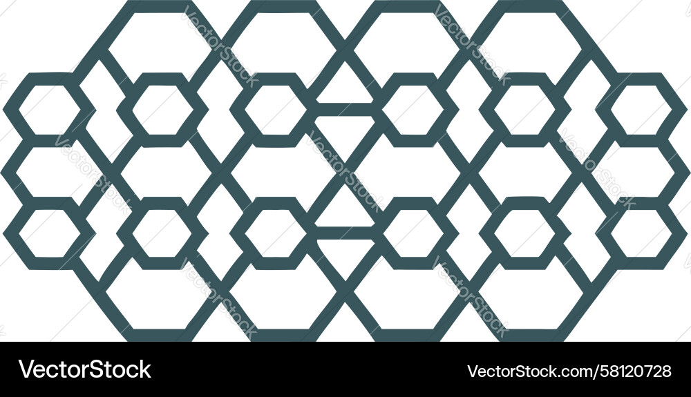 Hexagonal Grid Pattern Vector Image