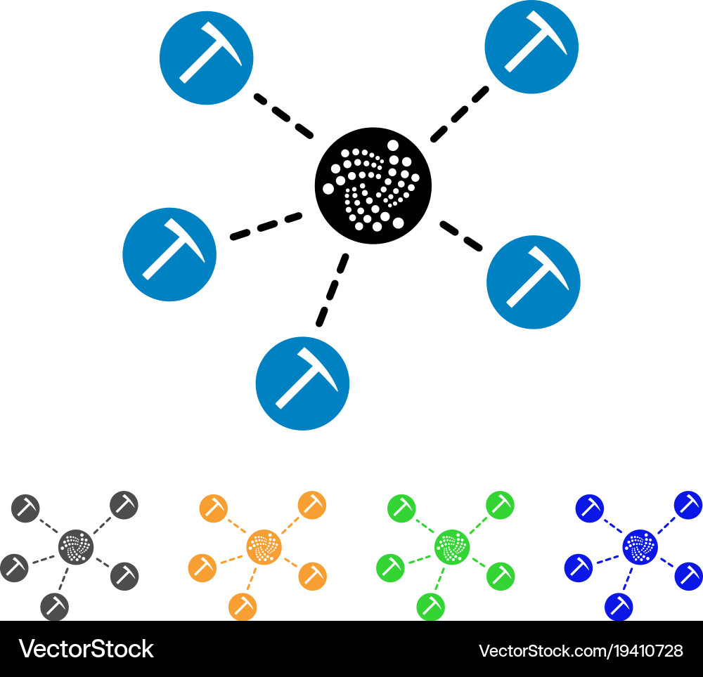 Iota mining pool icon Vector Image