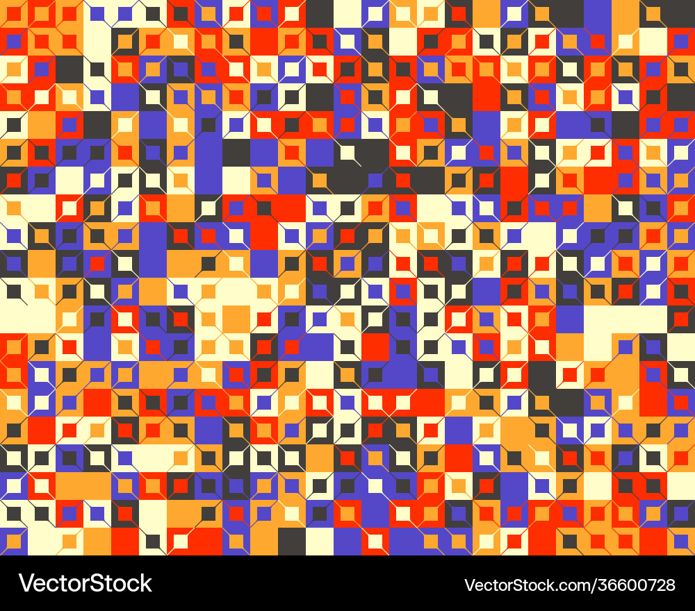 Mosaic abstract pattern design vector image