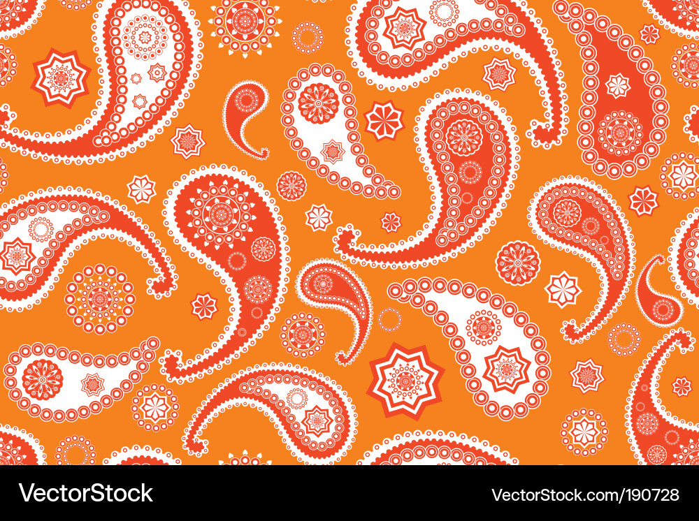 Paisley Pattern Seamless Vector Image