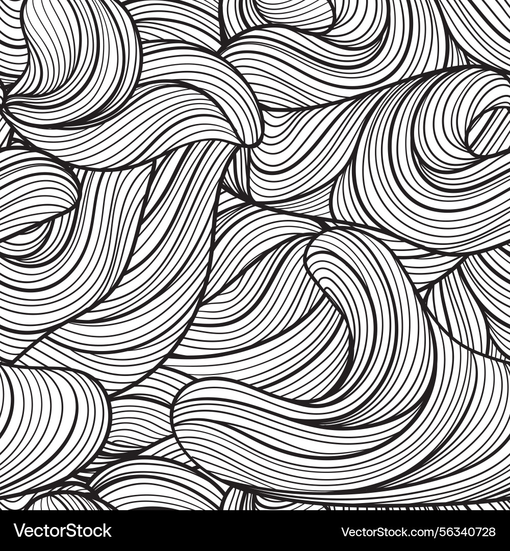 Pattern featuring abstract line art waves created Pattern featuring abstract line art waves created vector image