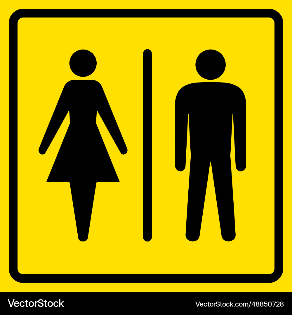 Public toilet sign (48850728) – Royalty-Free Vector | VectorStock, image size:1000x1080