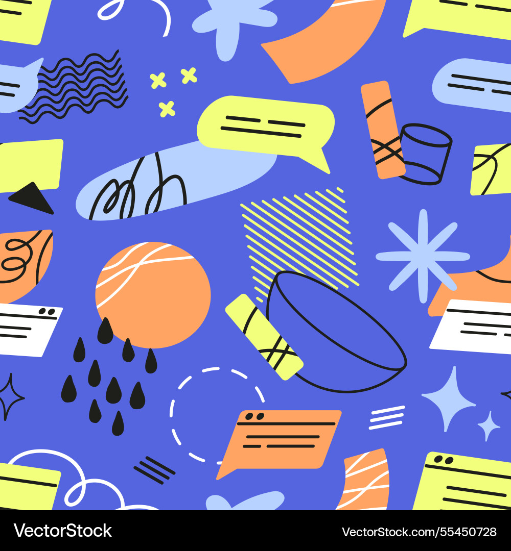 Repeatable pattern of different speech bubbles Repeatable pattern of different speech bubbles vector image