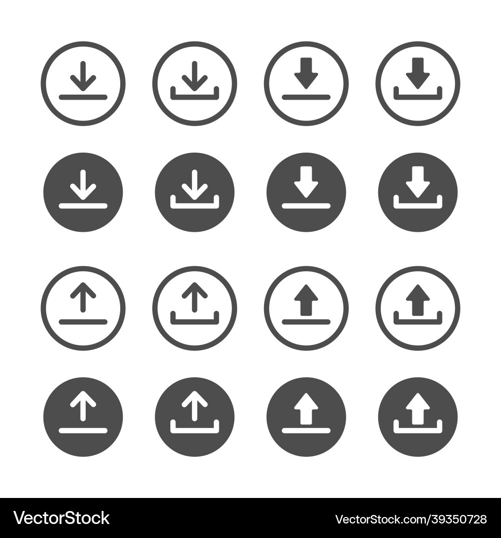 Set of loading and unloading icons icon Set of loading and unloading icons icon vector image