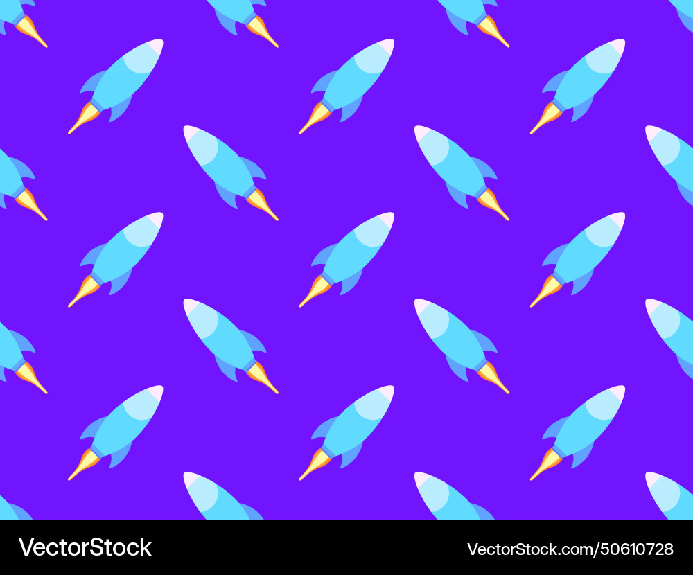 Spaceships seamless pattern orbital launch Spaceships seamless pattern orbital launch vector image