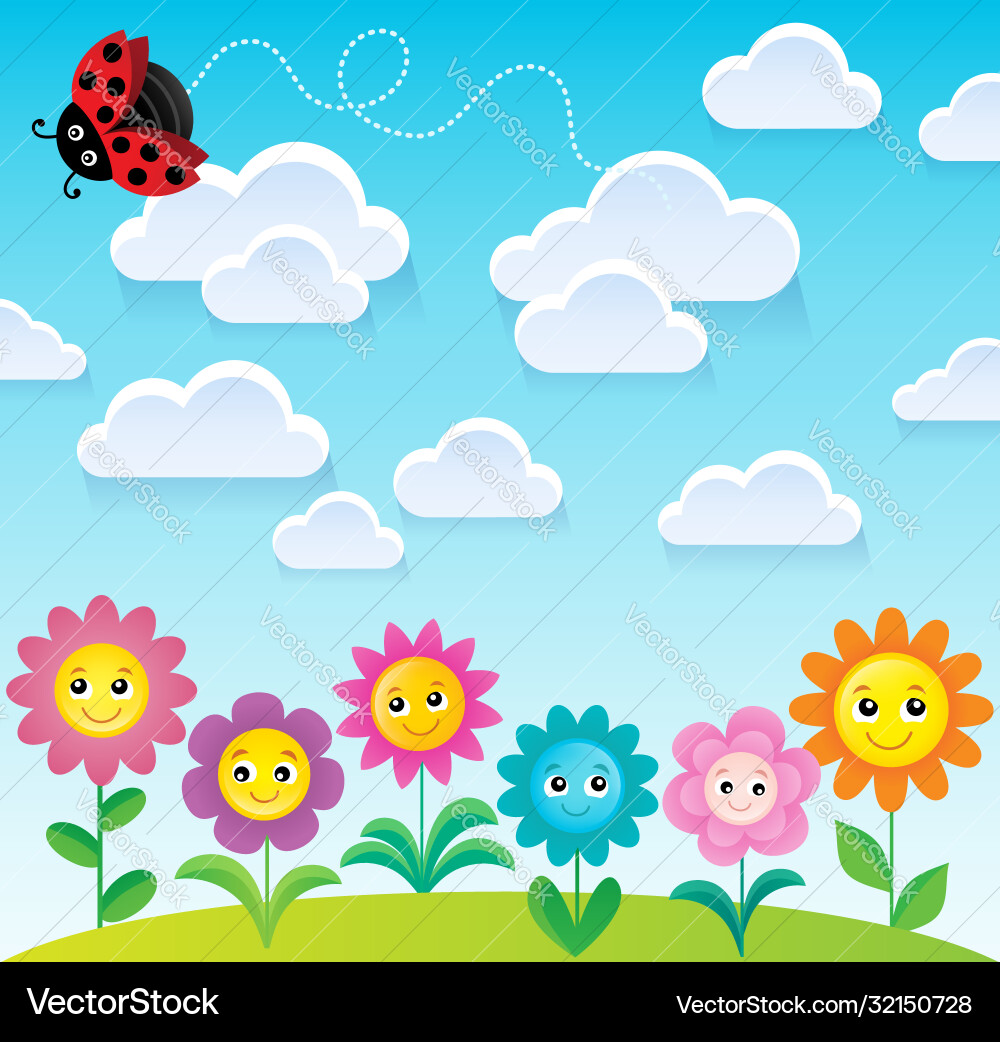 Spring topic background 9 Vector Image