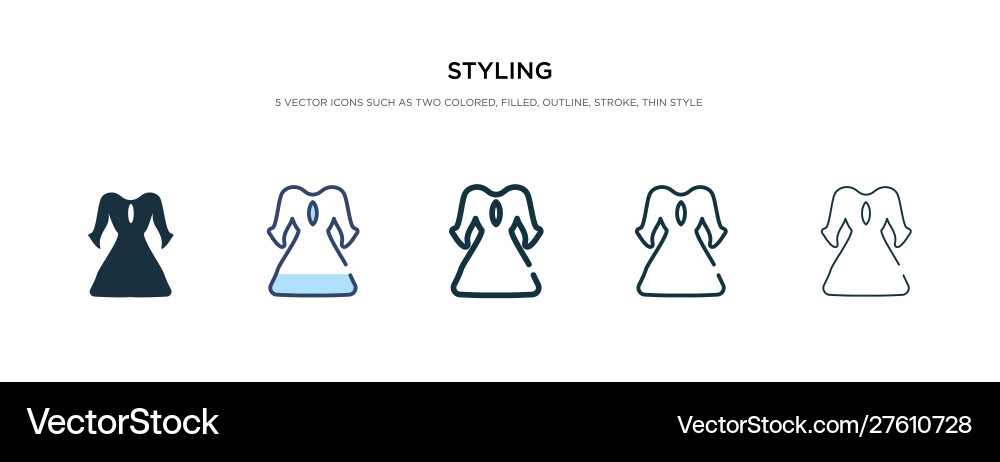 Styling icon in different style two colored vector image