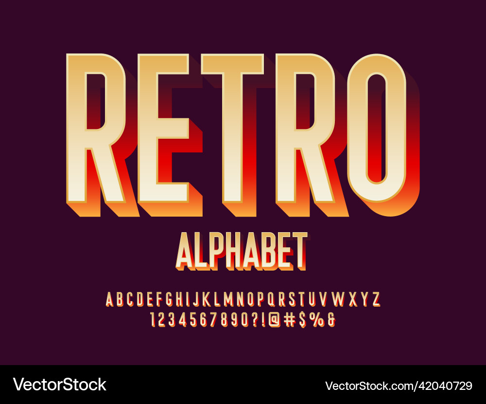 3d font vector image