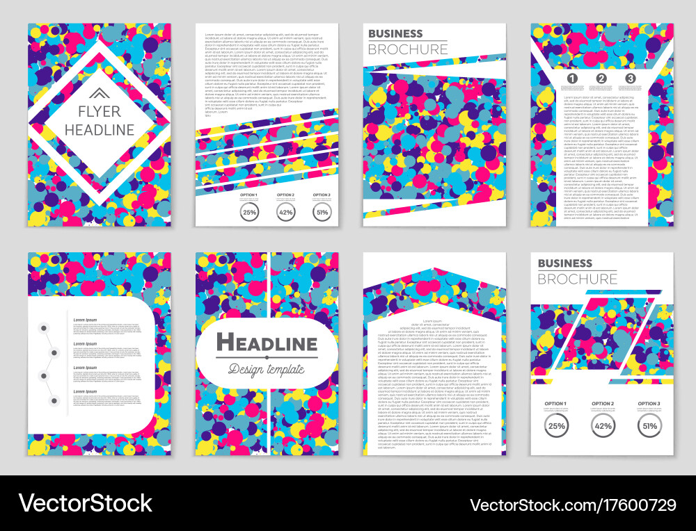 Abstract layout background set for art Vector Image