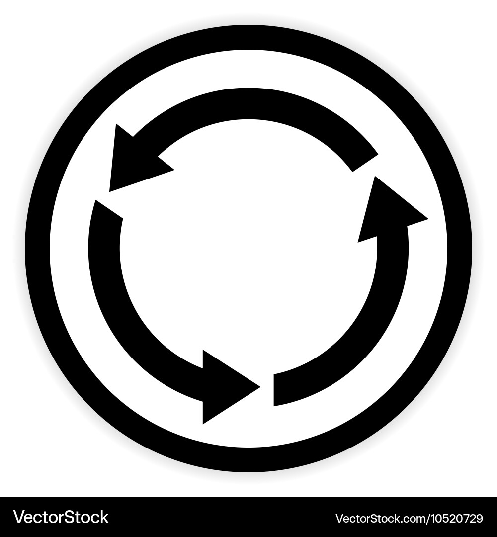 Arrows circle button Vector Image