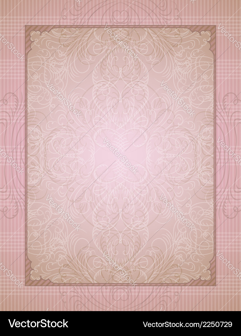 Certificate background with calligraphic lines vector image