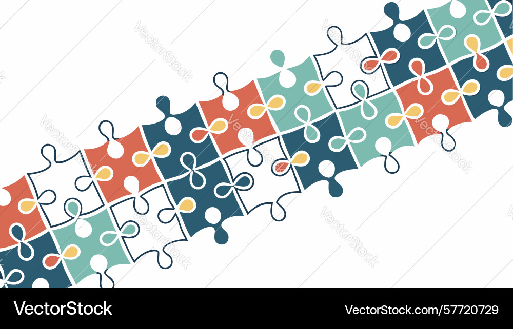 Colorful jigsaw puzzle pattern for problem Vector Image