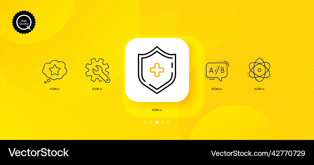 Customisation ab testing and atom minimal line Customisation ab testing and atom minimal line Vector Image