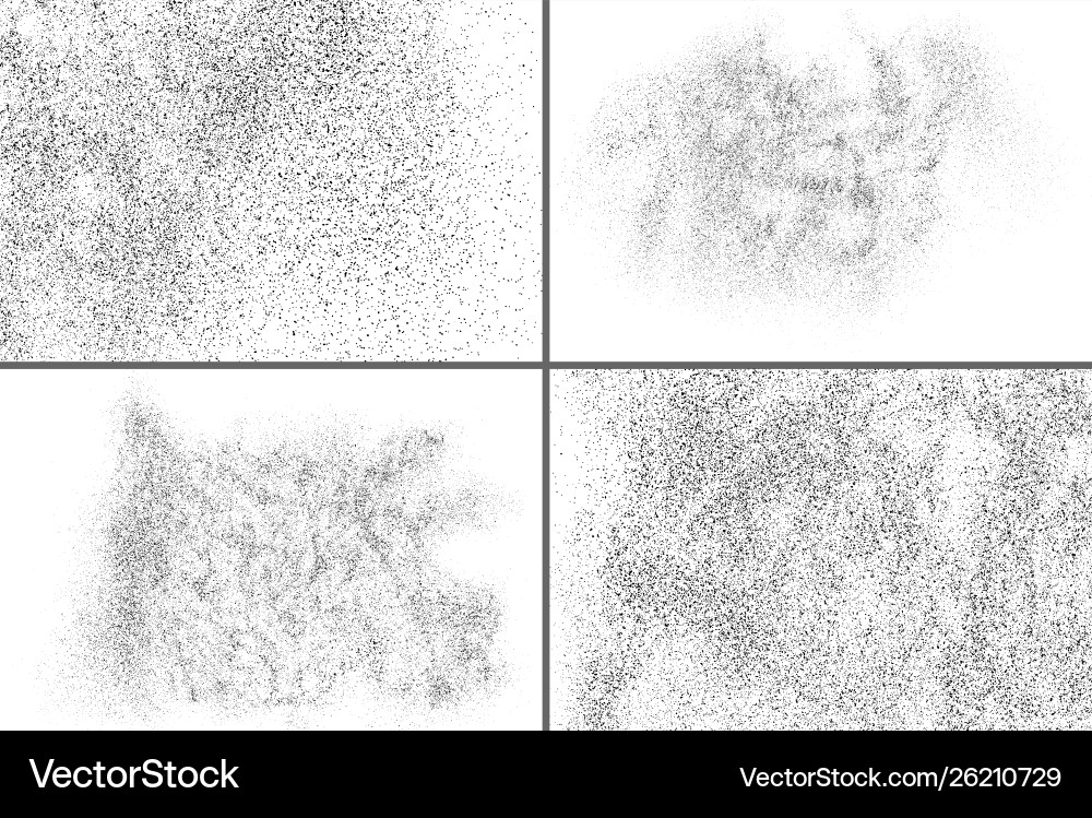 Dark noise granules set design elements Dark noise granules set design elements vector image