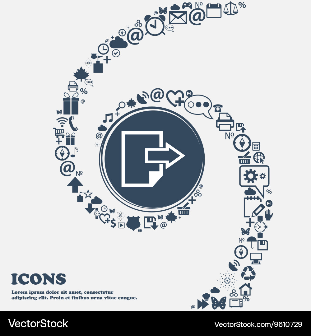Export file icon document symbol vector image