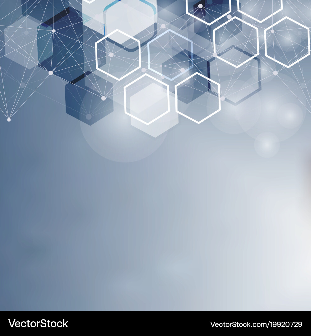 Geometric abstract background with connected line vector image