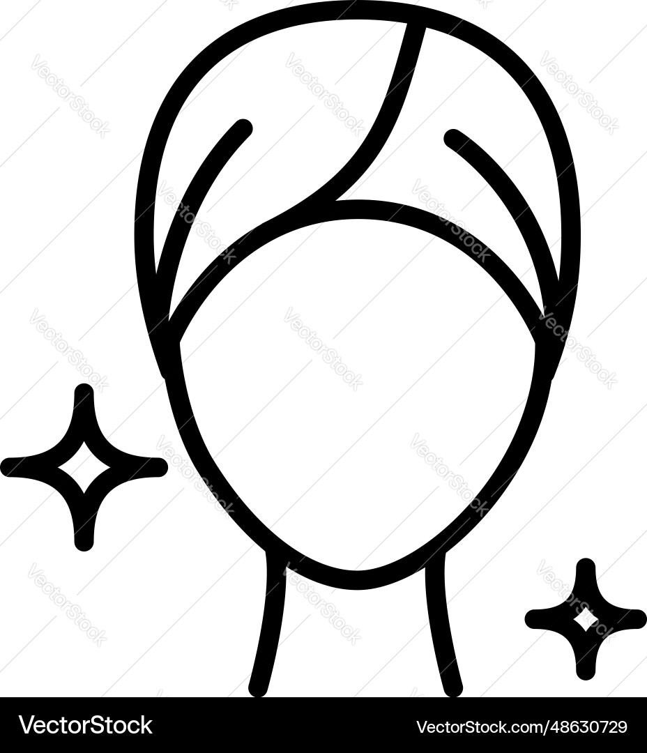 Handtuch auf Mädchen Kopf Linie Icon Spa Salon Verfahren Handtuch auf Mädchen Kopf Linie Icon Spa Salon Verfahren vektorbild