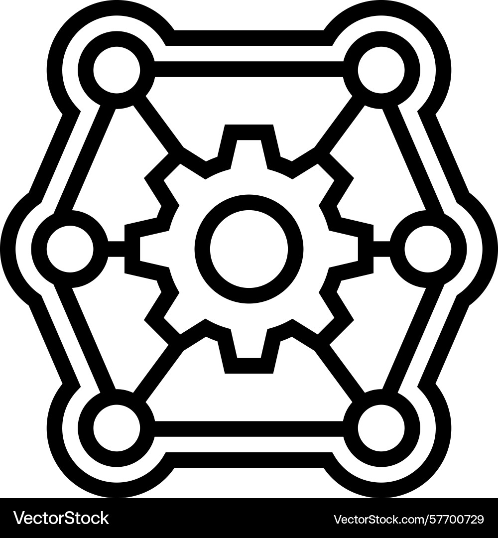 Multi functionality line icon Vector Image