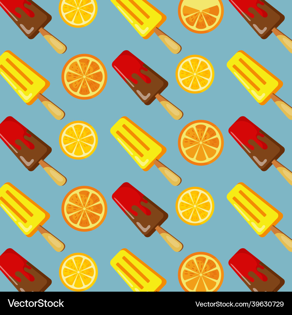 Pattern web ice cream with different Pattern web ice cream with different vector image