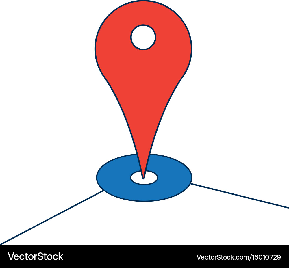 Pointer map navigation gps guide app vector image