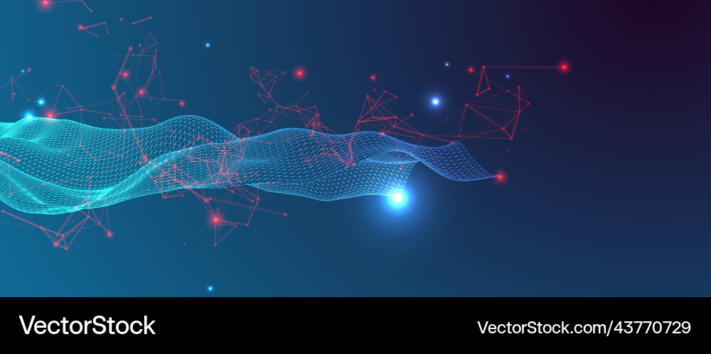 Polygonal science background with connecting dots Polygonal science background with connecting dots vector image