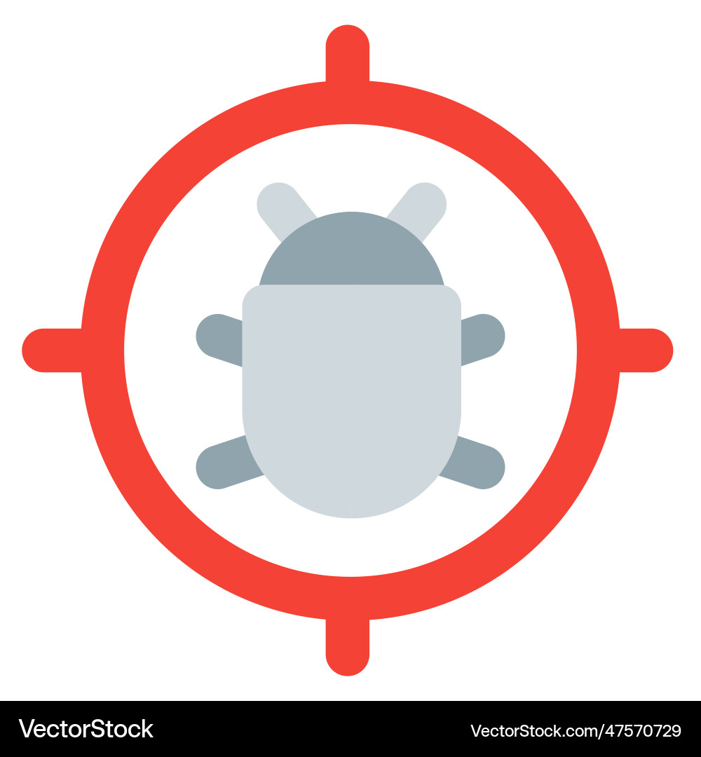 Targeting virus for cyber attacks in system vector image