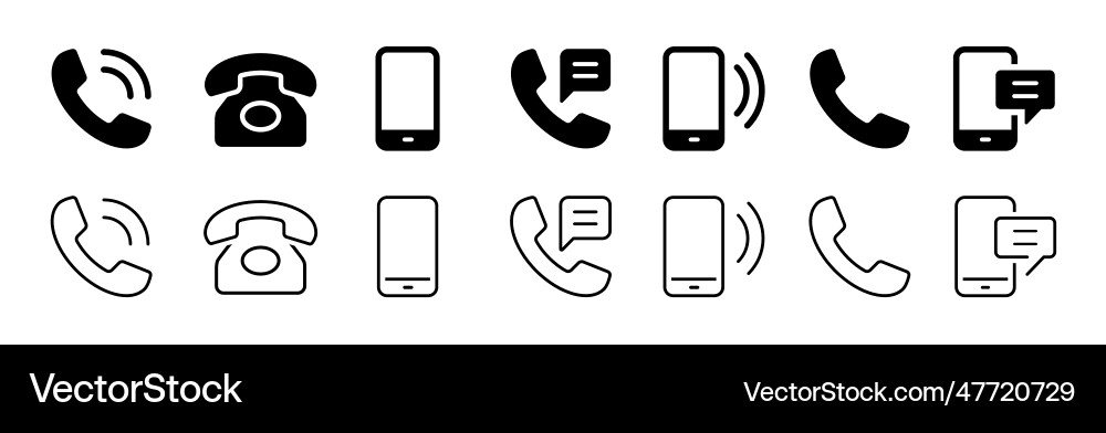 Telefon-Ikone setzen Chat-Blase Telefon Anruf Telefon-Ikone setzen Chat-Blase Telefon Anruf vektorbild