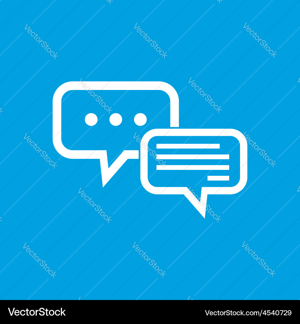 Typing text in dialogue symbol vector image