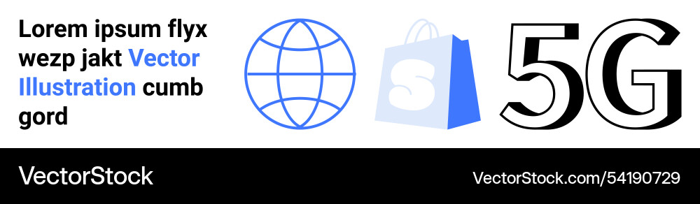 Web and e-commerce themed design with globe vector image