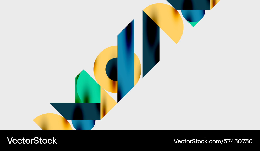 Abstract colorful design overlapping shapes Vector Image