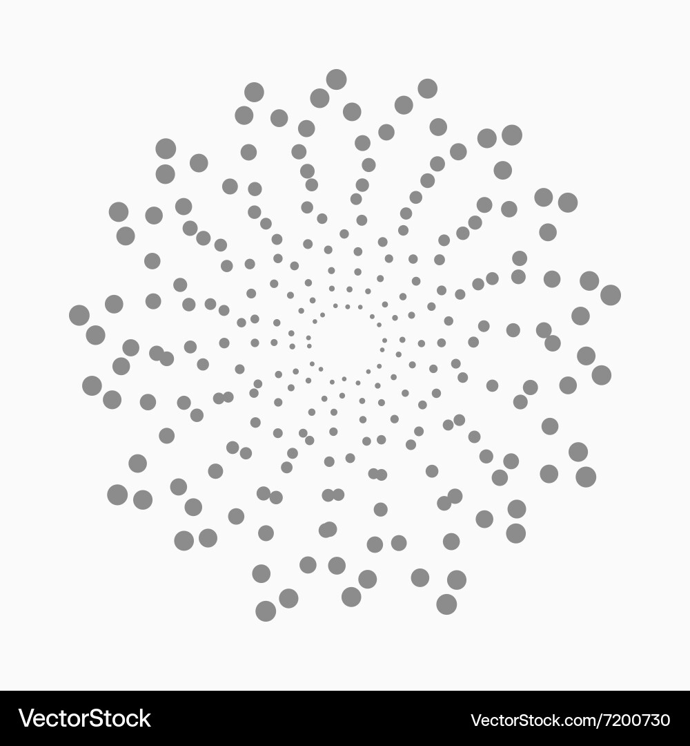 Abstract dotted shape design element vector image