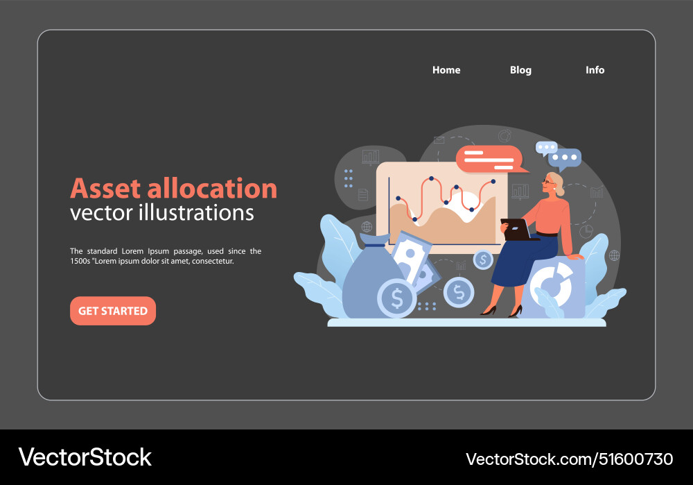 Asset allocation concept vector image