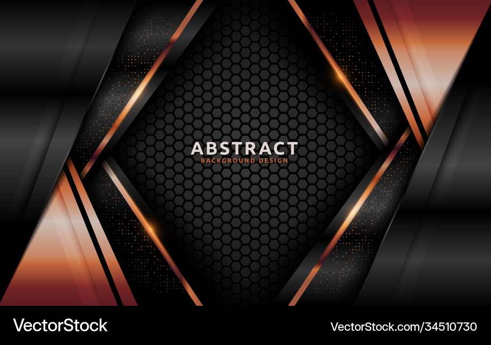 Dark abstract background with overlap layer vector image