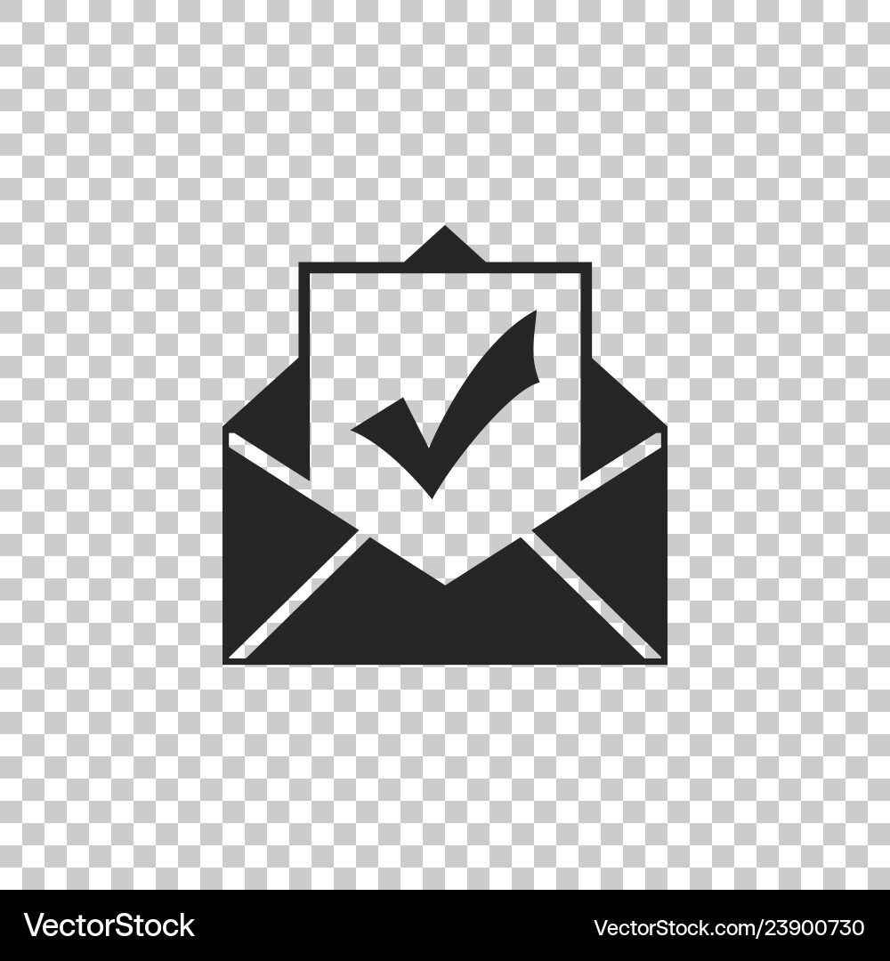 Envelope with document and check mark icon Envelope with document and check mark icon vector image