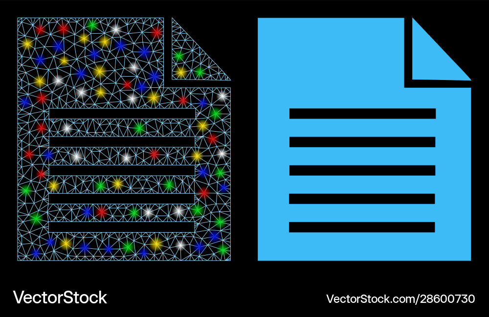 Flare mesh network document icon with spots Flare mesh network document icon with spots vector image