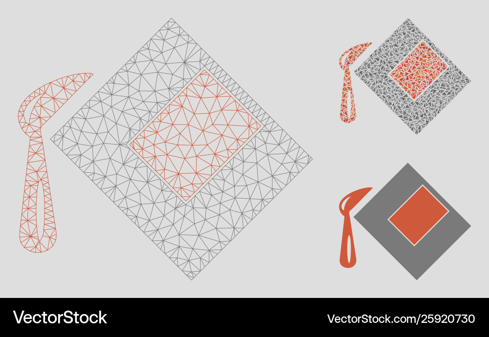 Flood fill mesh 2d model and triangle Flood fill mesh 2d model and triangle vector image